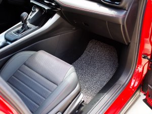 Alfa Romeo Tonale Floor Mats - All Weather - Rubber Woven Carpet - Front Set - Black + Grey 